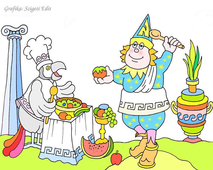 Mano es papagaj salatat keszit